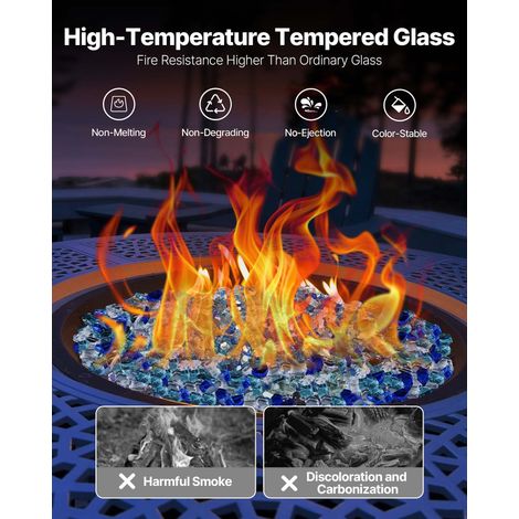 Verre de Feu pour Braséro - 4 - 5 kg Pierres en Verre pour Foyer (1/5)