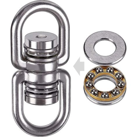 Pivot permanent en acier inoxydable antirouille, supportant jusqu'à 1200 lb (544 kg), rotation à 360°. (1/4)