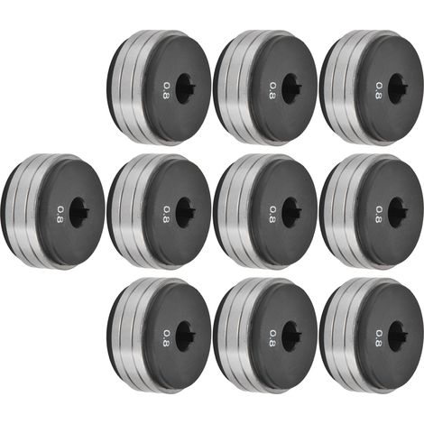 Lot de 10 galets d'entraînement pour dévidoir de fil, roulements en acier et nylon, pour soudeuse 200 A, 350 A et 500 A. (1/5)