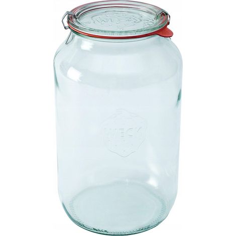 Weck Zylinderglas 3000 ml Vintage Transparent Set 4