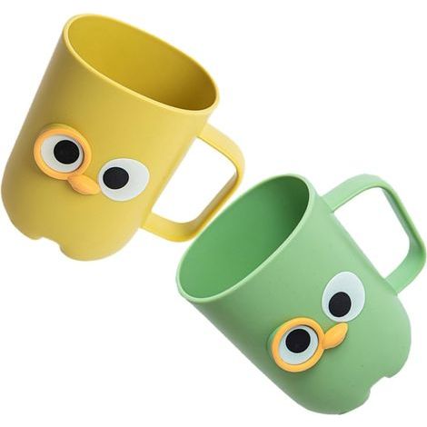 Ahlsen 2 Pièces Gobelets En Plastique Pour Enfants Porte-Brosse À Dents De Voyage Porte-Brosse À Dents Enfants Tasses (1/5)