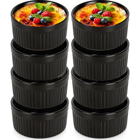 Schwarze Porzellan-Backschüsseln 260 ml 8 Stück. (1/5)