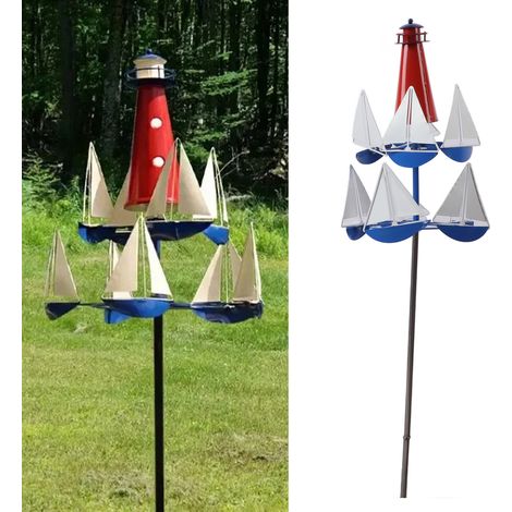 Neues Metallsegelboot mit drehbarer Windmühle (1/5)