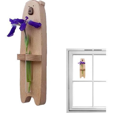 für Pflanzen Vase avec Holzständer Hydrokultur Anzuchtgefäß (1/5)