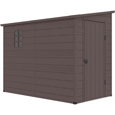 Casetta Box da Giardino Hause 143x247x194 h cm in Plastica Marrone (1/3)