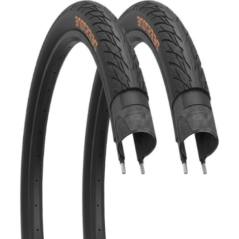 2 Copertoni 700 x 25C (25-622) Deestone ON OFF ROAD, Corsa, Gravel Bike D839 Neri Pneumatici Stradali In Gomma Bici