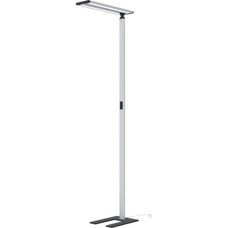 [GEBRAUCHT] B-Ware Prios Stehleuchte Büro Stehlampe Led Silber Aluminium Kunststoff Schalter Dim540