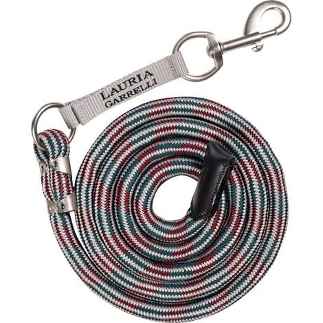 Lunghina per cavalli modello Livigno con moschettone semplice 180 cm: 180 cm, verde scuro