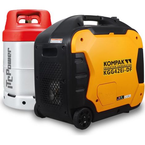 KP-KGG42Ei-DF Generador gasolina/LPG inverter insonorizado 4,2KW KOMPAK Dual Fuel (1/4)