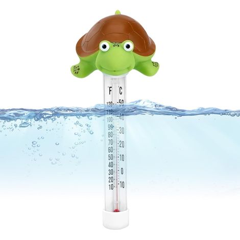 25x11 Cm Thermomètre De Piscine Flottant, Motif Tortue Flamant Rose,SPA Avec Ficelle, Thermomètre À Eau Pour Bain Bébé, Aquarium, Pataugeoire, Étang De Pêche