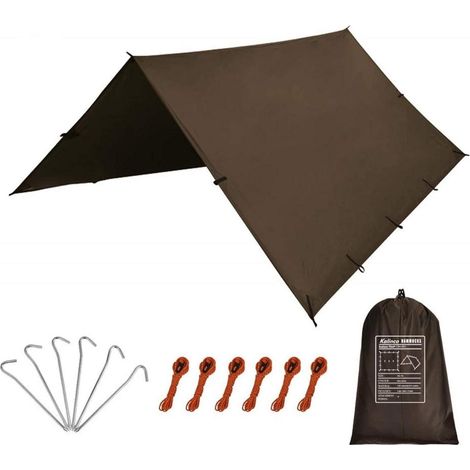 Zeltplane Tarp Hängematte Regenschutz Camping Wasserdicht Anti-UV 3x3M (1/5)