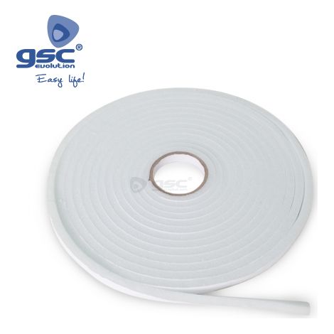 Klebstoff Dichtungsstreifenrolle Schaum 9mm 10M Weiß GSC 003803806