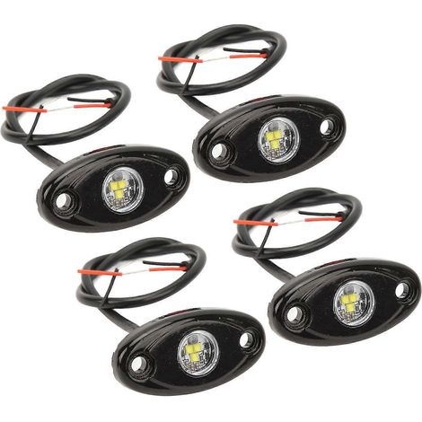 4er-Pack Unterbodenbeleuchtung für Fahrzeuge, 9–32 V, 9 W, helles, weißes Licht, gute Wärmeableitung, geeignet für LKW, ATV, UTV, SUV und Geländewagen. (1/5)