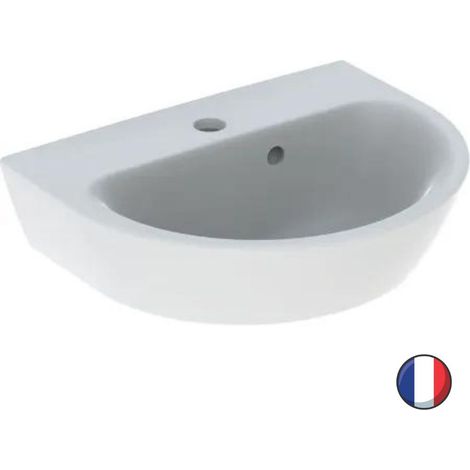 Geberit Renova lavabo con enjuague manual, 1 agujero para grifo, (1/3)