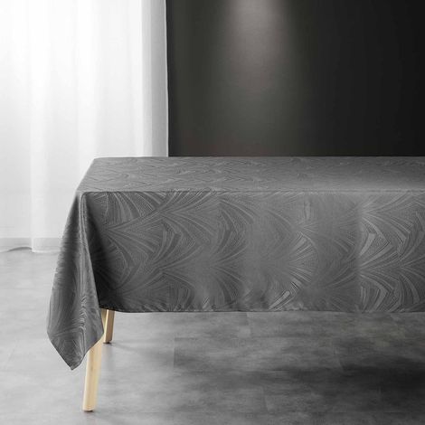 Nappe rectangle en jacquard imprimé "Lolly" - Gris anthracite - 140 x 240 cm - Livraison gratuite (1/3)