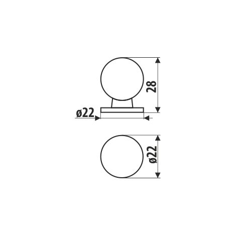 Bouton GN33, gris vert (1/2)