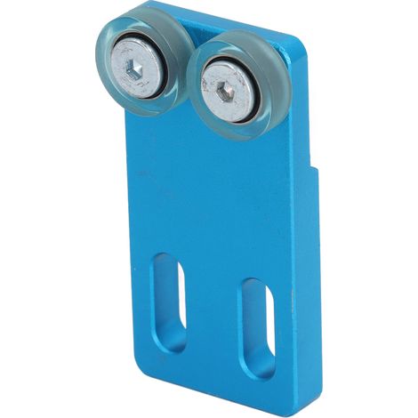 Rouleau d appoint pour bordureuse avec rainure, guide d avance plaque etroite, roue PU et plaque alu, 2 roulettes 4,3 cm, kit vis ecrous rondelles (1/5)