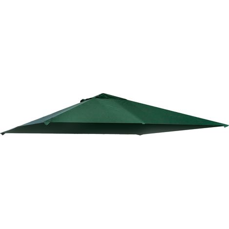Tetto di Ricambio per Gazebo da Giardino 3x3m in Poliestere Verde (1/5)