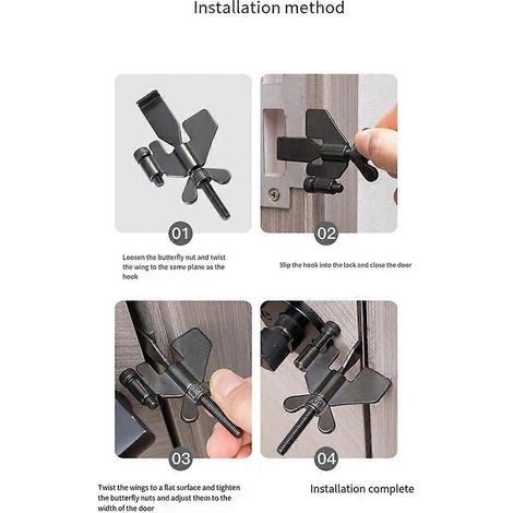 Butoirs de porte de sécurité, verrous de porte portables pour serrures de porte, butoirs de porte de sécurité pour voyageurs, pour la maison, l'appartement ou le dortoir (1/4)