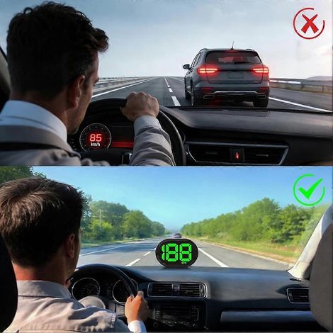Compteur de vitesse numérique GPS pour voiture (MPH), connexion USB, Plug and Play, compatible avec tous les véhicules (voitures, camions, motos, SUV, etc.). (1/5)