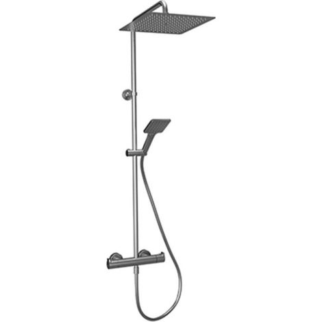 Colonne de douche thermostatique pomme carre 25 metal brosse - CRISTINA ONDYNA OG47677