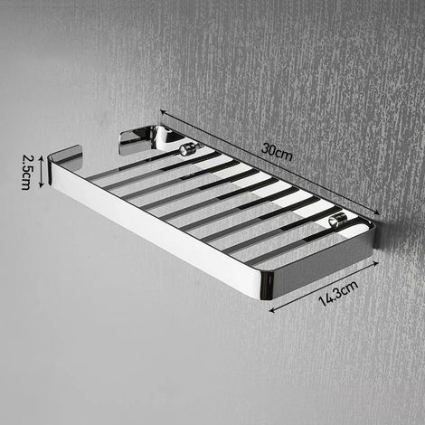 (B Chrome) Étagère d'angle de salle de bain, organisateur mural, porte-shampoing, rangement pour douche, accessoires de salle de bain, étagère pour appareils électroménagers EL433 (1/5)