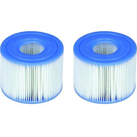 El kit Intex 29001E incluye 2 cartuchos para piscina PureSpa tipo S1 de fácil instalación, para un total de 2 filtros. (1/4)