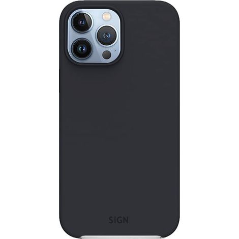 Coque en silicone liquide pour iPhone 13 Pro - Noir