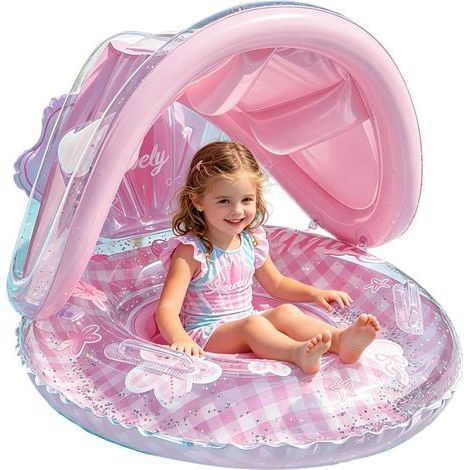 Bouée Piscine Gonflable Enfant,bouée de Natation Mignonne avec Un - Flotteur Piscine avec Pare- pour Plage, l'eau, lac, été, Voyage, Vacances, fête, Jeux (1/5)