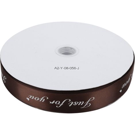 Ruban satin imprimé personnalisé Noël, décorations de fête, motif café, lot de rouleaux. (1/5)