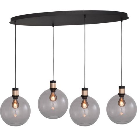 Lampe suspendue Lazise 2 4x Ø 25cm doré avec noir - 2944-05-02-100-40425 (1/3)