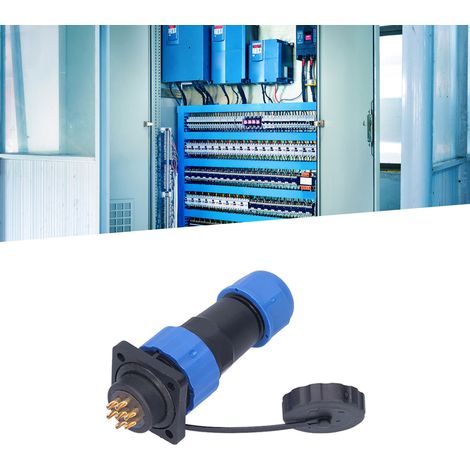 Prise et fiche aviation étanches IP68 à quatre trous SP20, bornes de connexion mâles et femelles multiconducteurs carrées à souder, 380 V, 7 conducteurs (1/5)