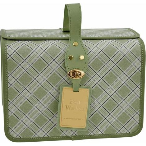 L'Arcolaio Bauletto Rettangolare Grande Vintage Green 28,8x20,7x20 cm
