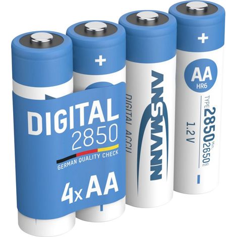 ANSMANN Akku Mignon AA, 4 Stück, min. 2650 mAh 1,2V Ni-MH,hohe Kapazität (1/5)