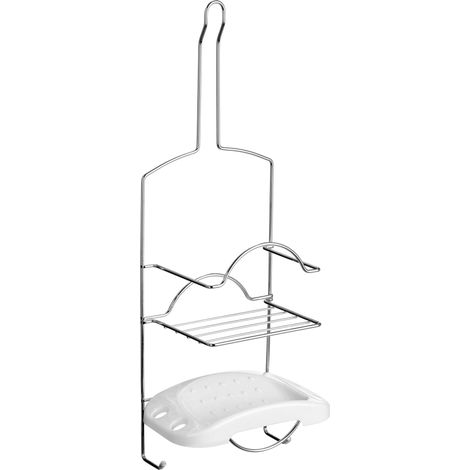 Premier Housewares 2 Tier White Soap Dish Shower Caddy (1/2)