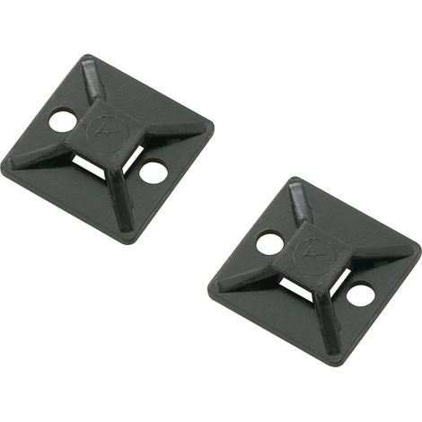 TRU COMPONENTS TC-HCR26R203 Befestigungssockel selbstklebend 1593039 Bündel-Ø-Bereich 25.40 mm (max)