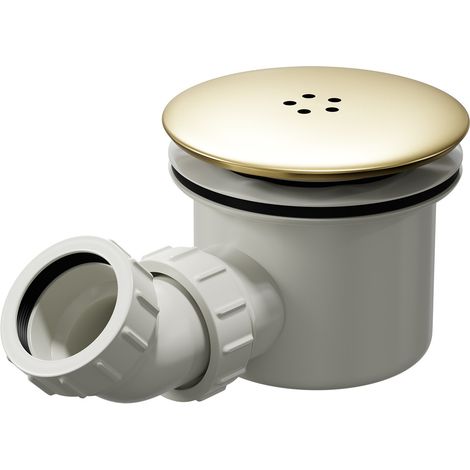Colore Brushed Brass 90mm High Flow Shower Tray Waste (1/5)