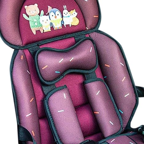 Siège bébé portable pour voiture, coussin de sécurité respirant, matelas d'assise pour enfants de moins de 12 ans, motif ours à grain. (1/4)