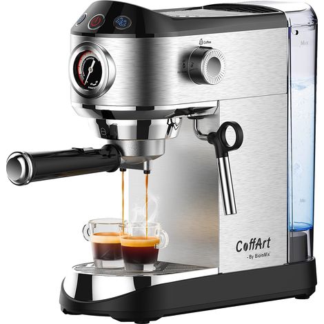 Machine à café Espresso, pression de vapeur de 20 bars, mousseur à lait, CM7008NOUVEAU, UE (1/2)