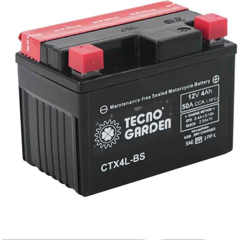 Batteria 4 Ah, Polo Positivo a DX, L. mm 110, P. mm 70, H. mm 85