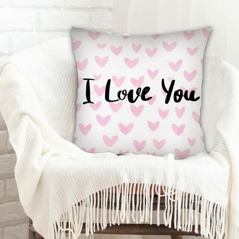 Housse de coussin moderne design maison douce confortable pour anniversaire de mariage la saint-valentin (1/5)