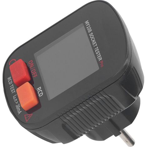 Testeur de prises numériques à affichage LED, détecteur de fil de terre avec test RCD 30‑ (1/5)