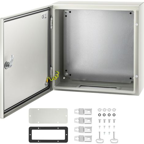 Boîte Électrique NEMA 4X en Acier 40x40x15 cm,Étanche IP66,Pour Intérieur et Extérieur avec Plaque de Montage, usage polyvalent (1/5)