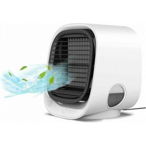 Cyslmuk – Climatiseur mobile silencieux 3 en 1 – Refroidisseur d'air avec humidificateur – 3 vitesses – Pour espaces réduits – Niveau sonore  50 dB - AIRE 3 EN (1/5)