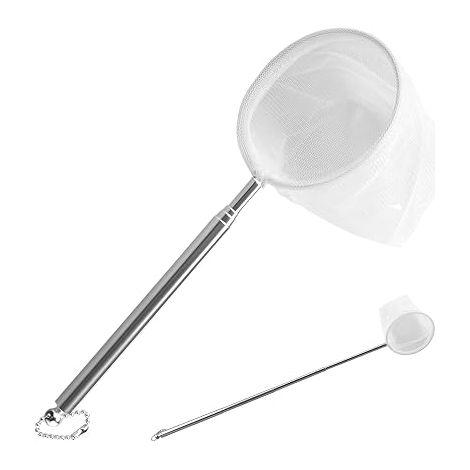 Mini Aquarium Fish Net with Extendable Handle Stainless Steel for Catching Small Fish and Shrimp and Cleaning (1/5)