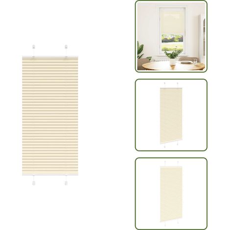 vidaXL Plissee Creme 65x150 cm Stoffbreite 64,4 cm Polyester (1/5)