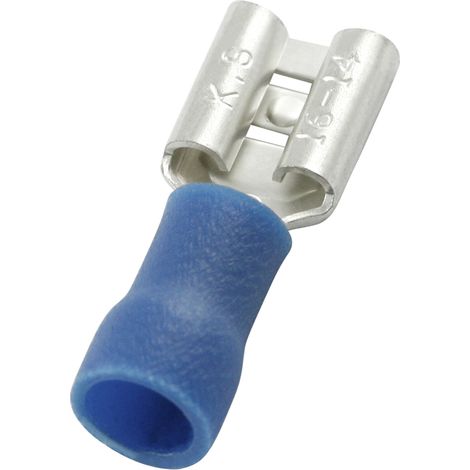 Cosse faston RS PRO, 1.5 2.5 mm², 16 14 AWG, Isolé, Bleu