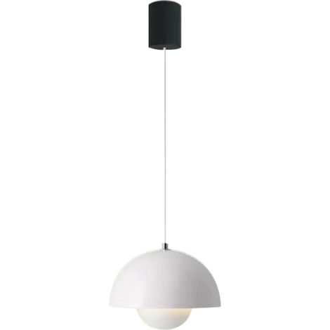 Petit lustre de chambre à coucher, lustre de chevet simple et moderne pour restaurant ou bar, couleur crème. (1/5)