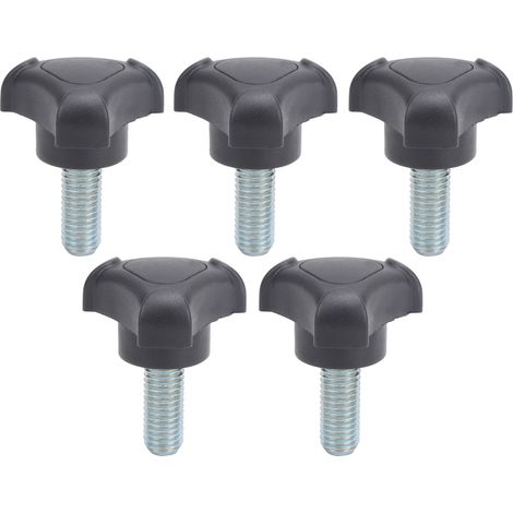 Vis de serrage avec manette triangulaire plastique ABS M10 25mm - Lot de 5 pièces (1/5)