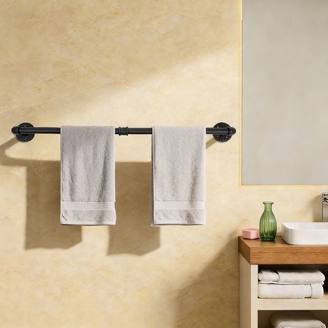 85CM Porte Serviette Mural Salle de Bain Visser, Charge Maximale 30 kg, Support Serviette Salle de Bain pour Cuisine Lavabo Toilette (1/5)